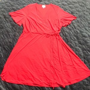 Ashley Graham Beyond faux wrap dress